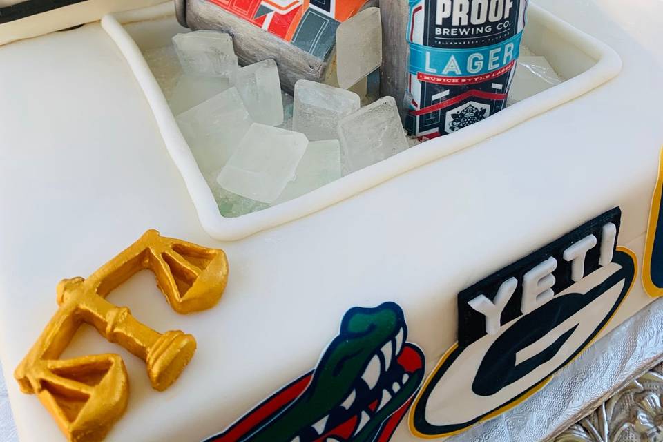 Yeti cooler cake