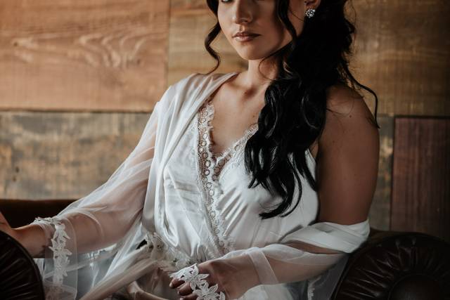 Half up/down bridal look