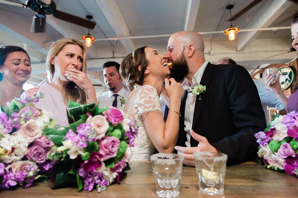 Celebratory toast - Knoxville Wedding Photography