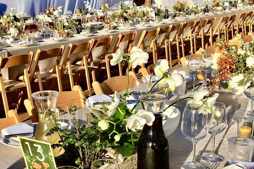 Farm style wedding table