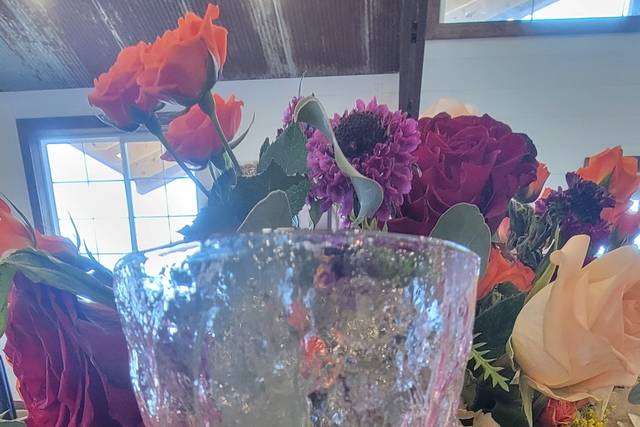 Vintage pink goblet