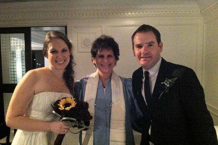 Cantor with the newlyweds