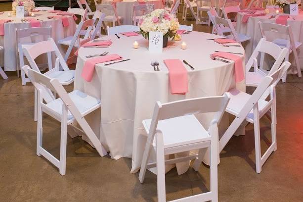 Dining area set-up