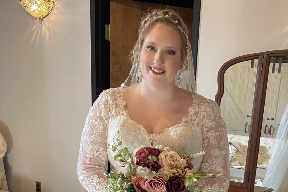 Bride with bouquet