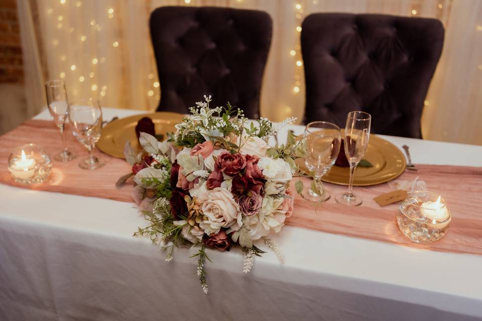 Sweet heart table