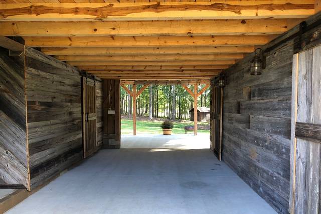 Hallway in barn