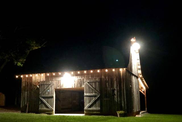The barn at night