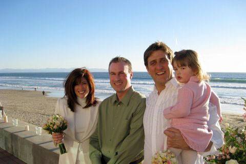 Happy family on the beach