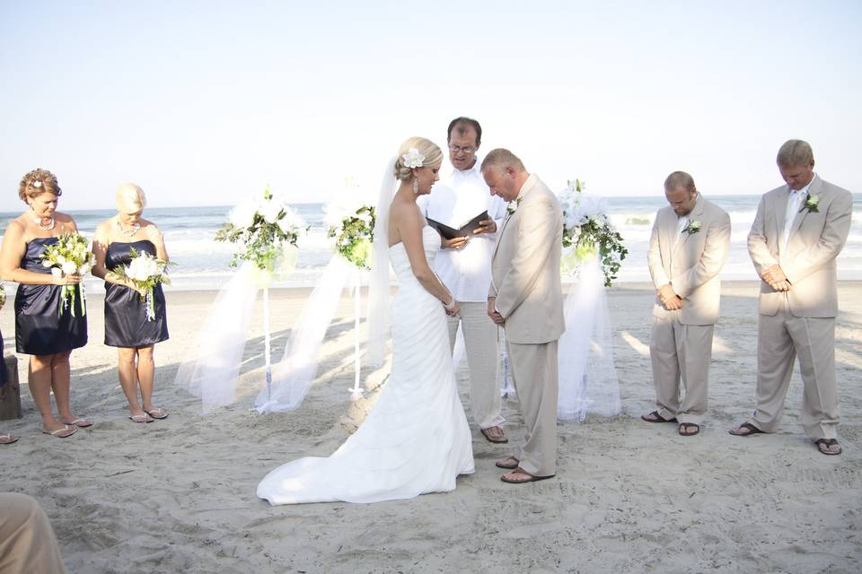 Most of the wedding we do are right on the beach!  You do NOT need a permit if it's north of Oregon Inlet.  Once you get on Hatteras Island, you're on the Hatteras National Seashore, registered with the National Park Service, which charges a fee.  Thanks to Coleman Shots for the picture!