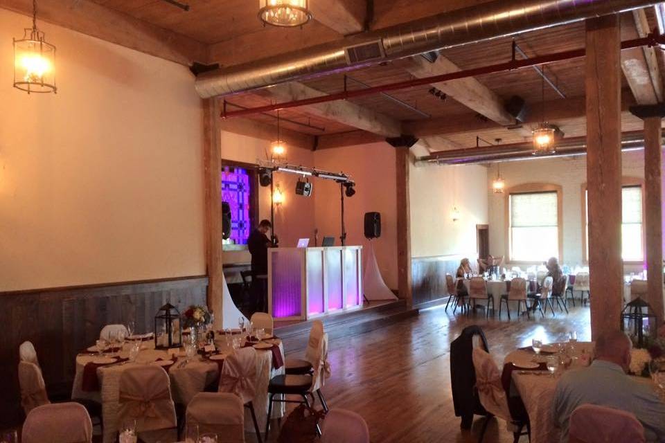 Wedding reception setup