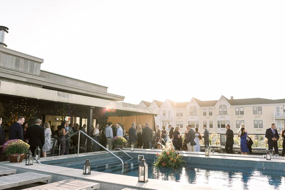 Guests at pool