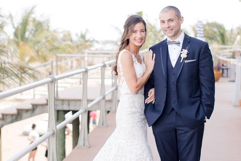 Couple on boardwalk