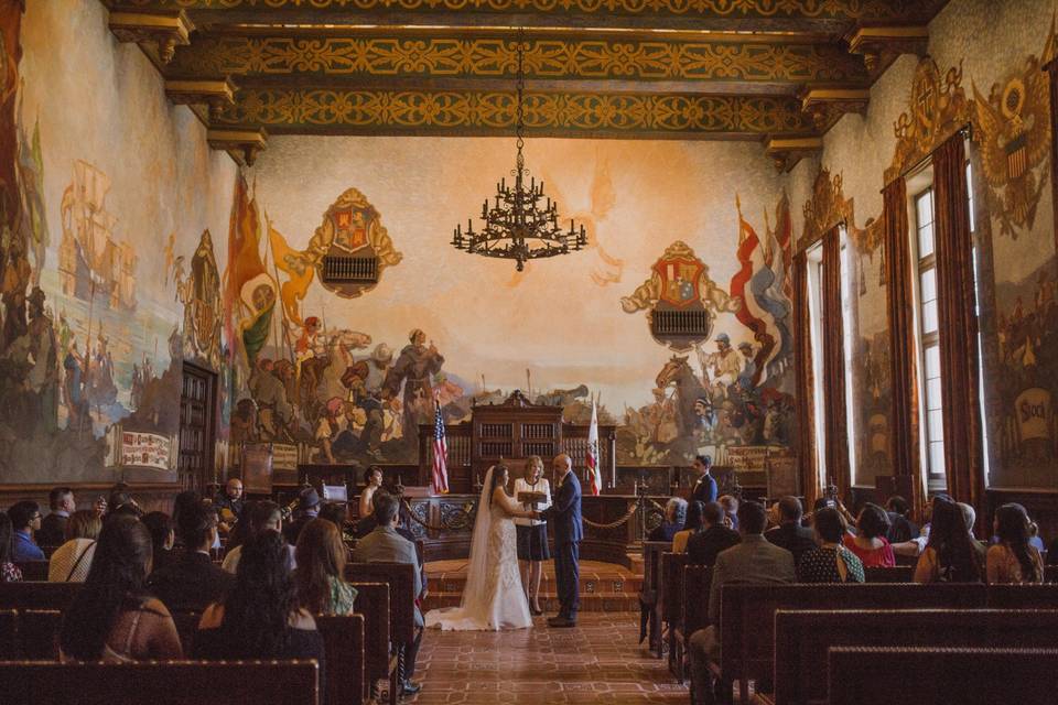 Santa Barbara court wedding