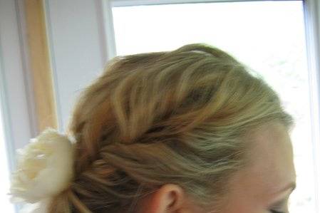 Braided hair updo