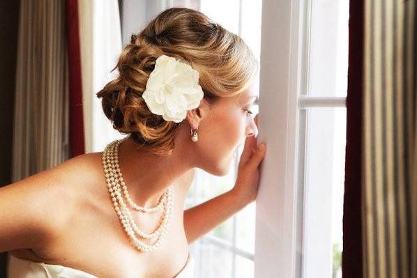 Bride by the window