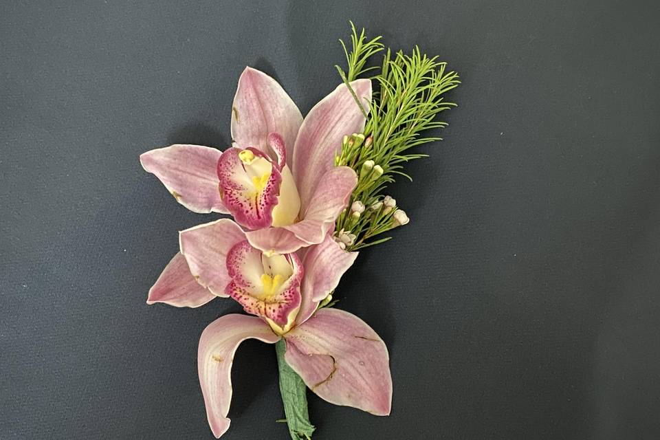Pale orchid boutonnière