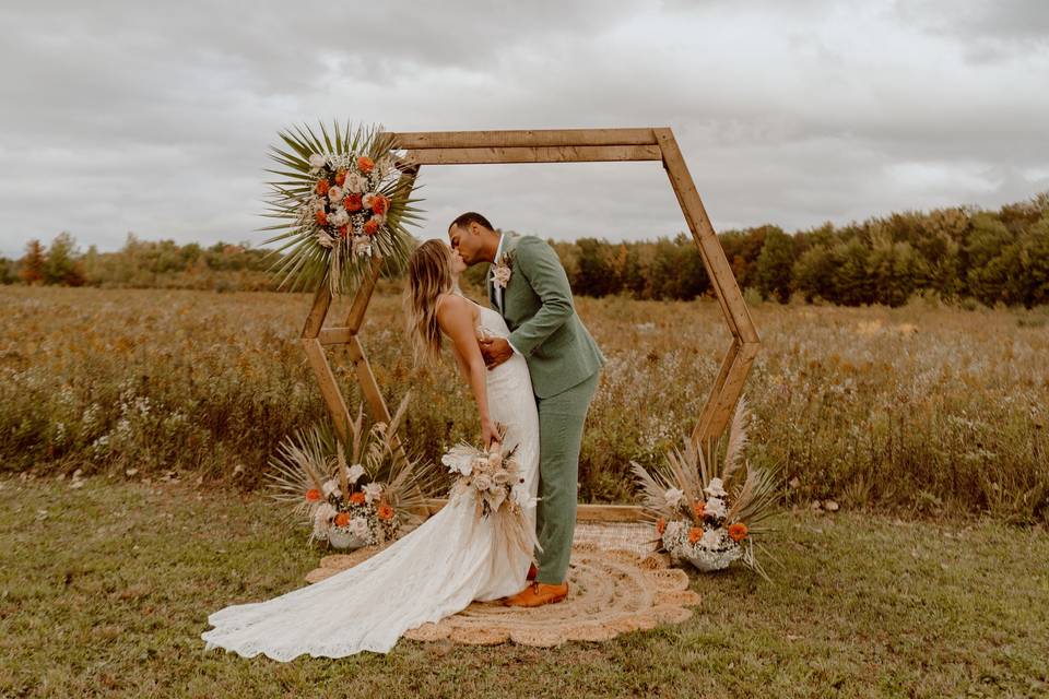 Wedding kiss