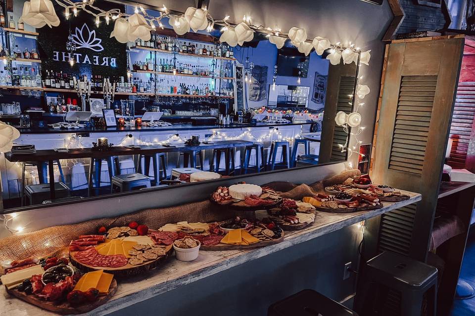 Bar and grazing table