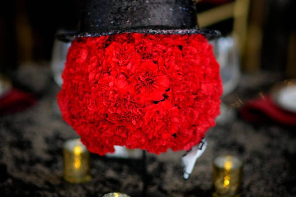 Carnation ball centerpiece