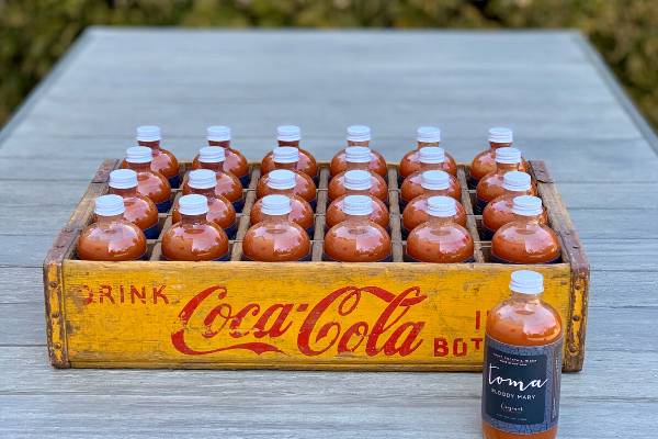 Toma Bottles in Coke Crate