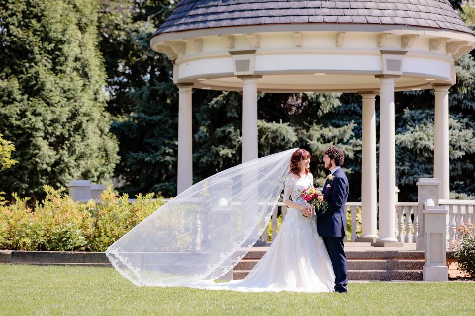 Newlyweds by the  Belvedere