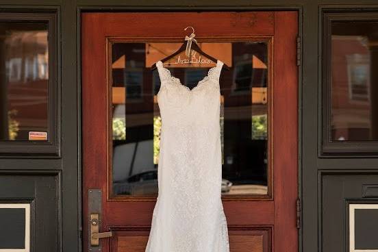 Dress on front door