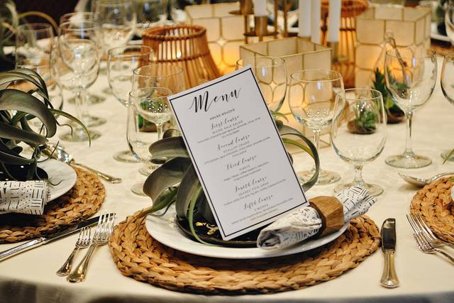 Custom dinner menu