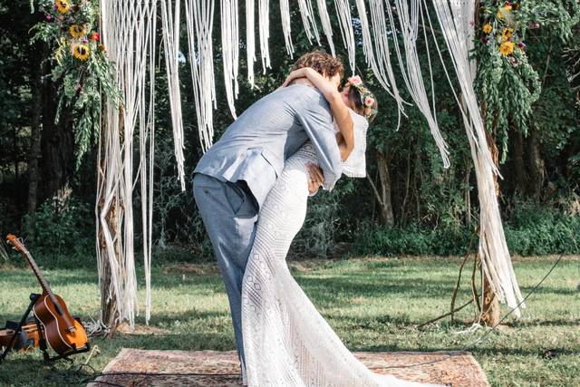 Macrame wedding backdrop