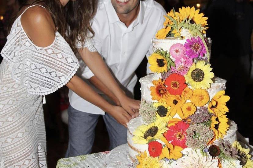 Wildflower Wedding Cake