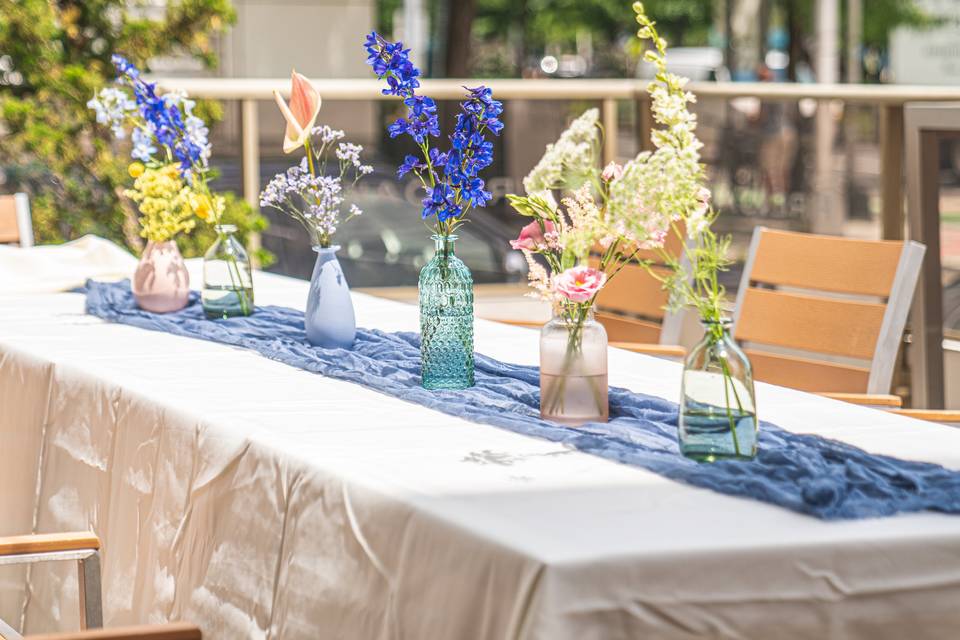 Budvase colorful bridal shower