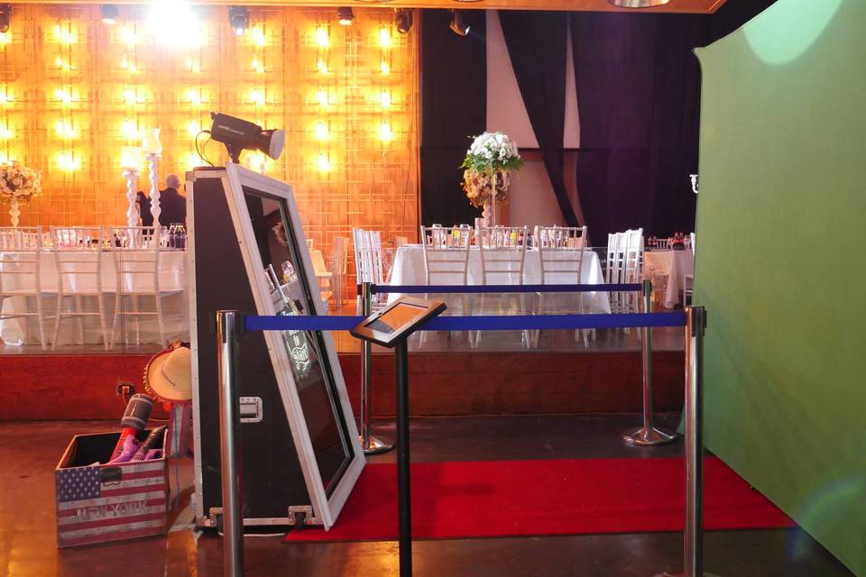 Photo booth set up