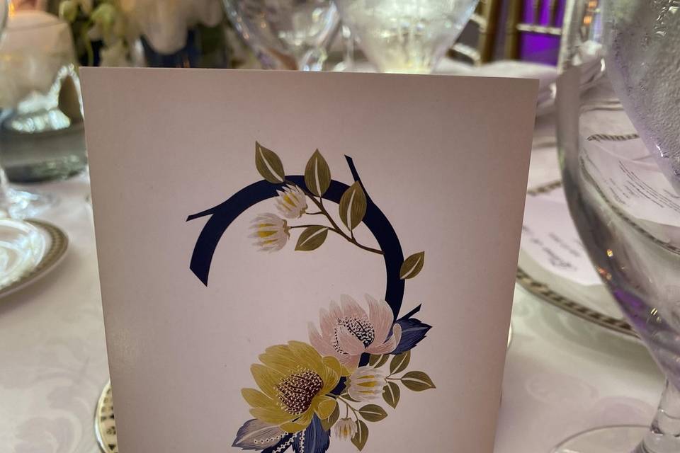 Floral Table Numbers