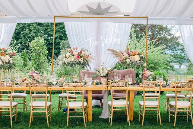 Head table with custom chairs