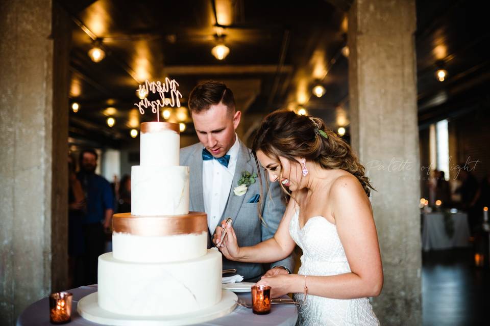 Cutting the cake