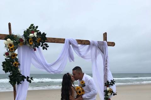 A beach ceremony