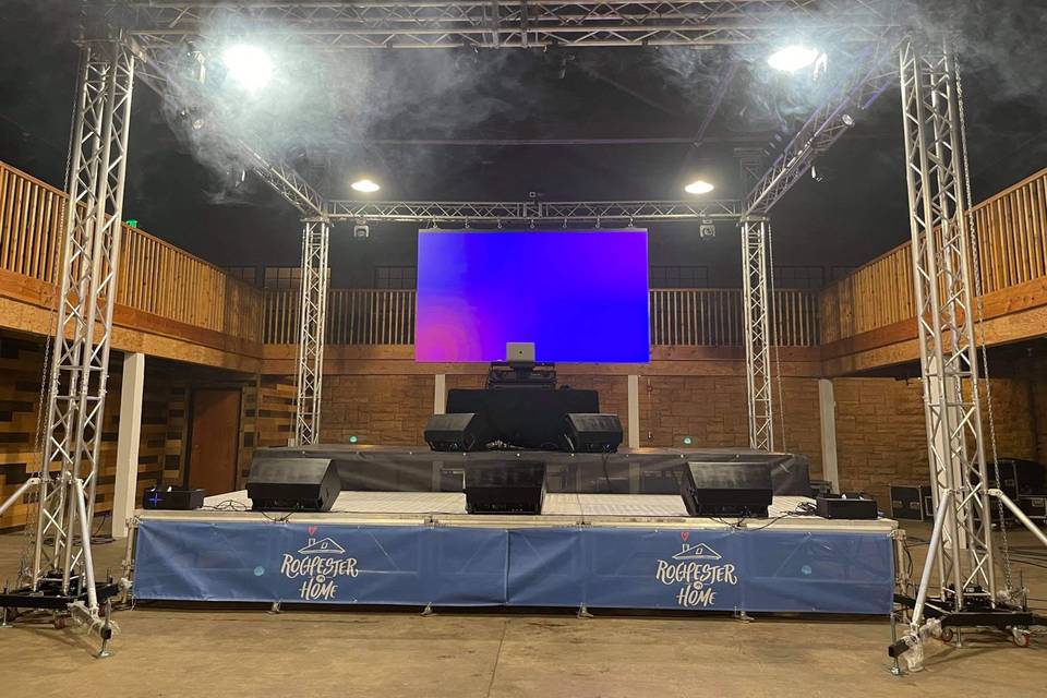 Stage for Bands with LED Scree