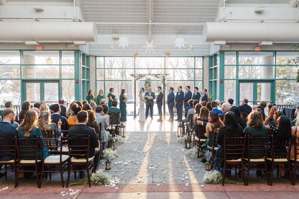 Atrium at Meadowlark Wedding
