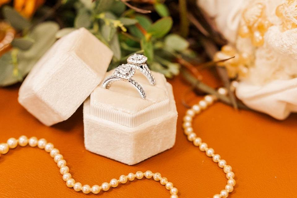 Wedding Ring & Floral Details