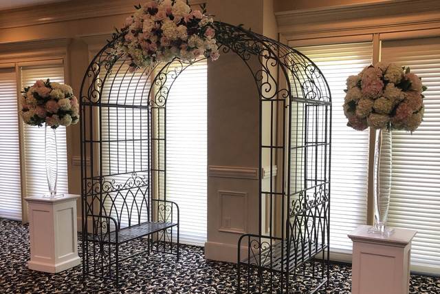 Inside wedding arch