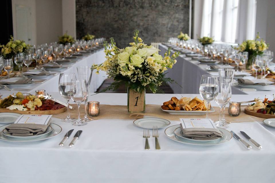 Crisp tablescape