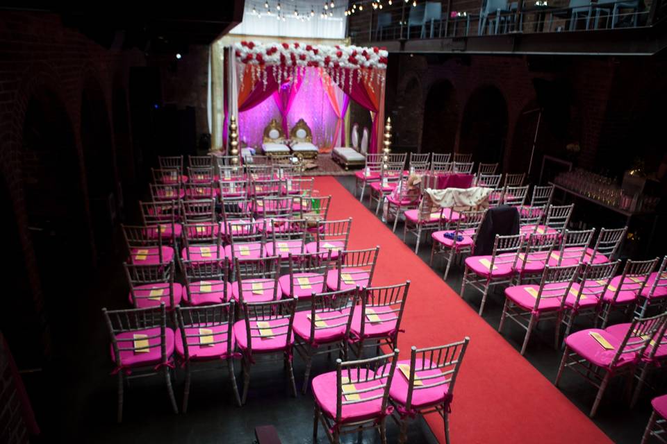 Indian wedding ceremony setup