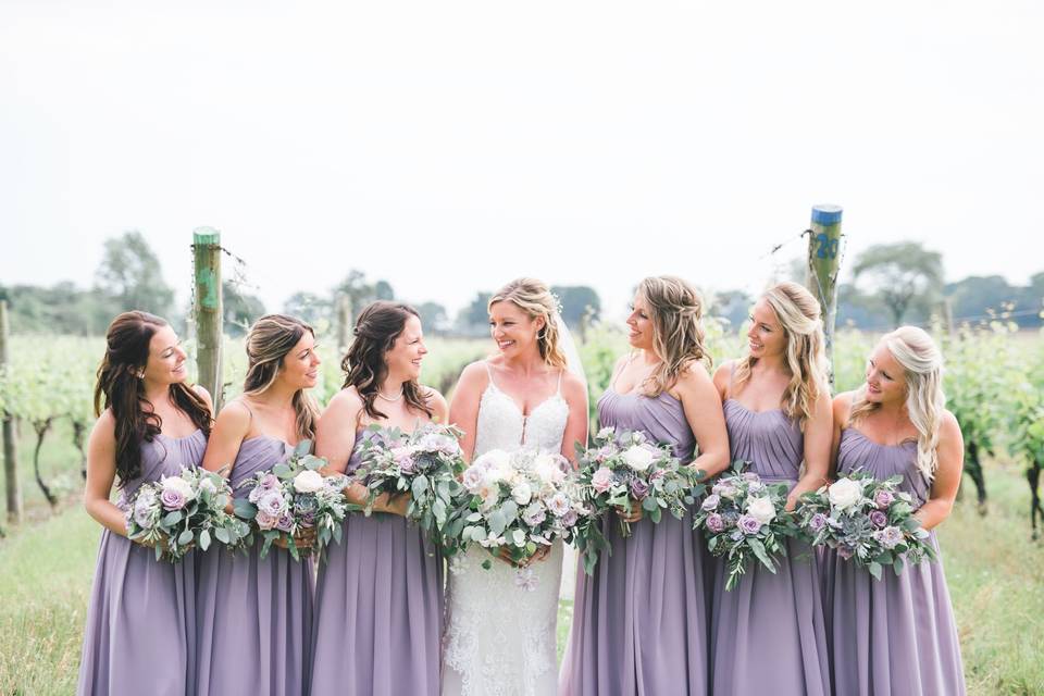 Brides maids in lavender