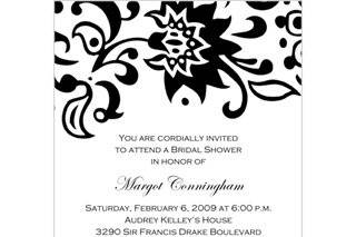 White Hydrangea Bridal Shower Invitations