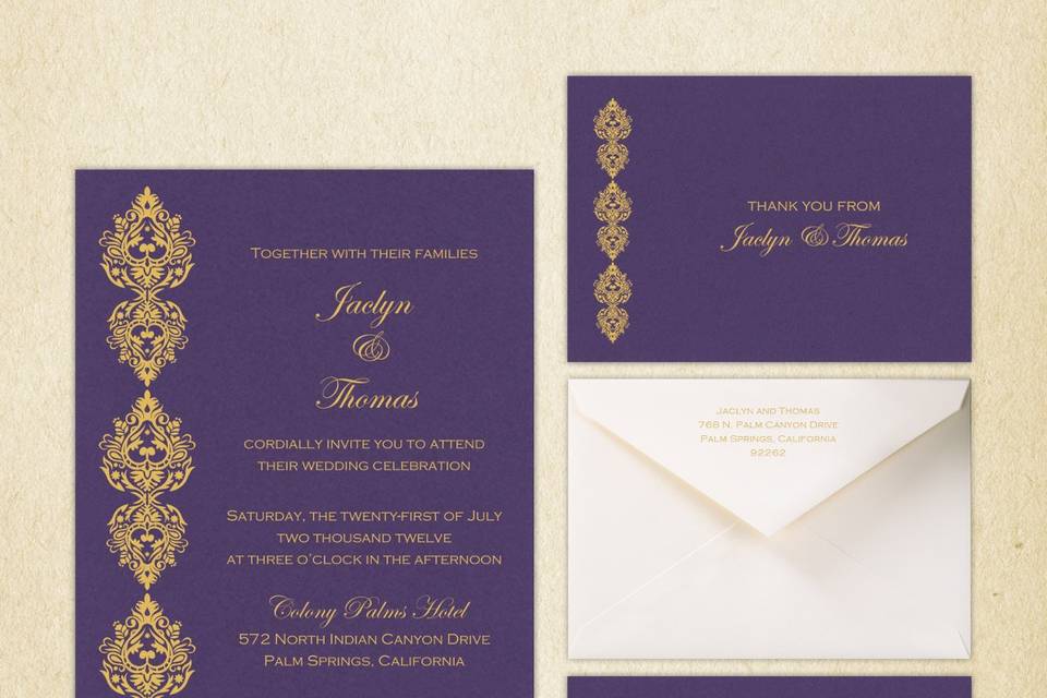 This gorgeous wedding invitation, 
