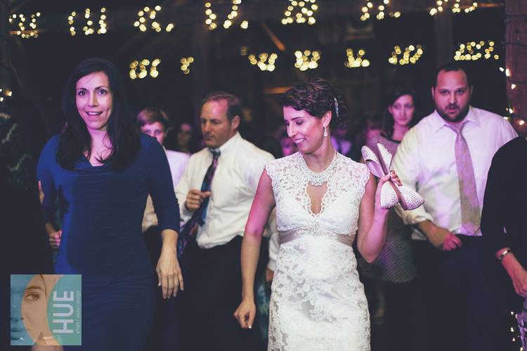 The bride dancing with the guest