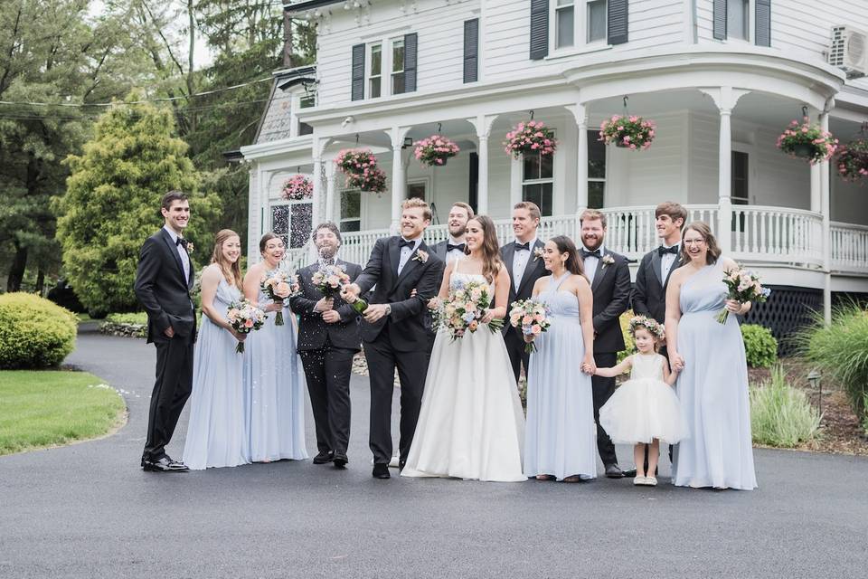 Wedding party portrait