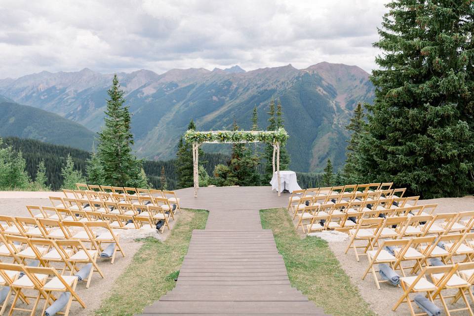 The Little Nell wedding deck, Colorado