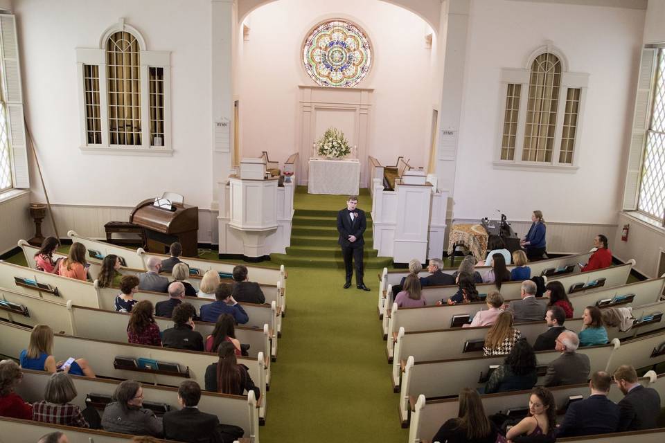 Picture overlooking ceremony space