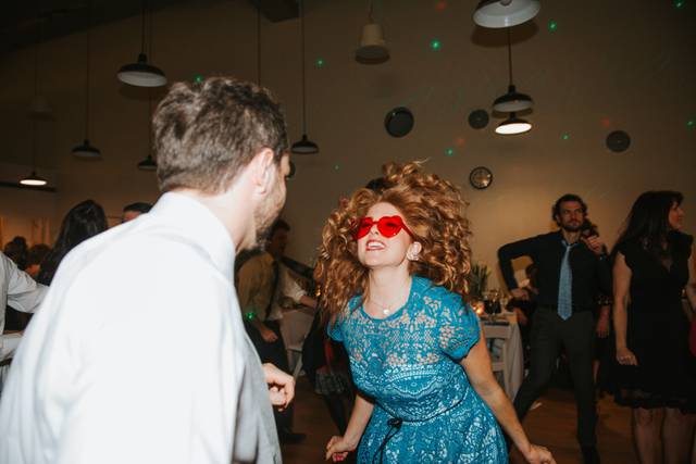 Guests dancing at wedding