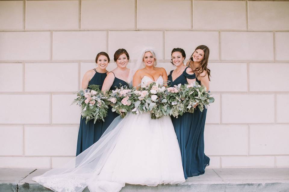 The bride and her girls